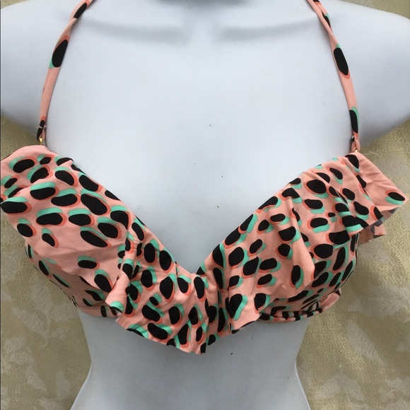 NWT Bar III size medium bandeau peach dalmation - Picture 8 of 9